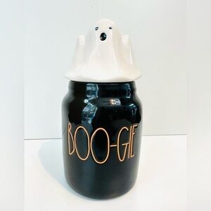 NEW! RAE DUNN BOO-GIE Halloween Canister Jar Cookies Tea Seasonal Holiday Event